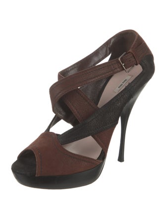 Miu Miu Suede Slingback Sandals