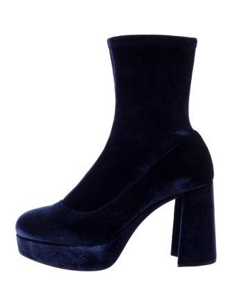 Miu Miu Velvet Sock Boots