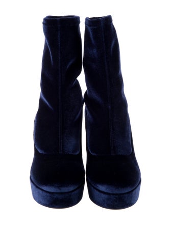 Miu Miu Velvet Sock Boots