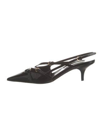 Miu Miu Patent Leather Slingback Pumps