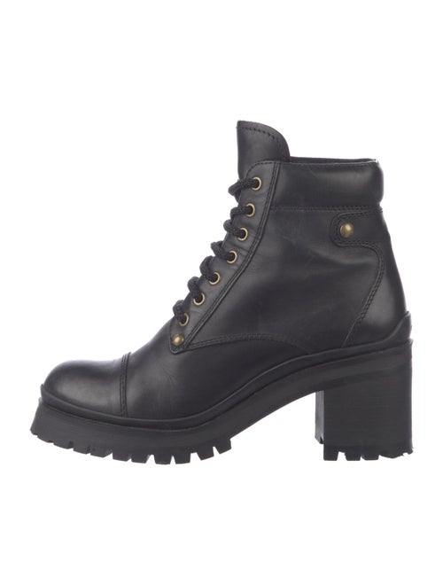 Miu Miu Leather Combat Boots