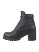 Miu Miu Leather Combat Boots