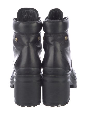 Miu Miu Leather Combat Boots