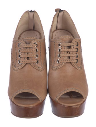 Miu Miu Leather Slingback Sandals