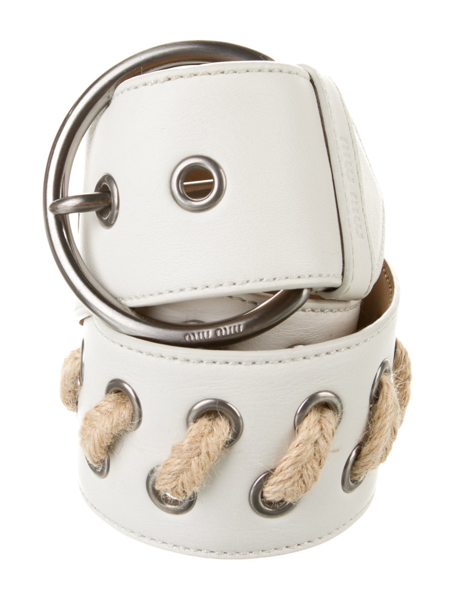 Miu Miu Wide Leather Waist Belt