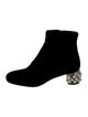 Miu Miu Velvet Crystal Embellishments Boots