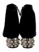 Miu Miu Velvet Crystal Embellishments Boots