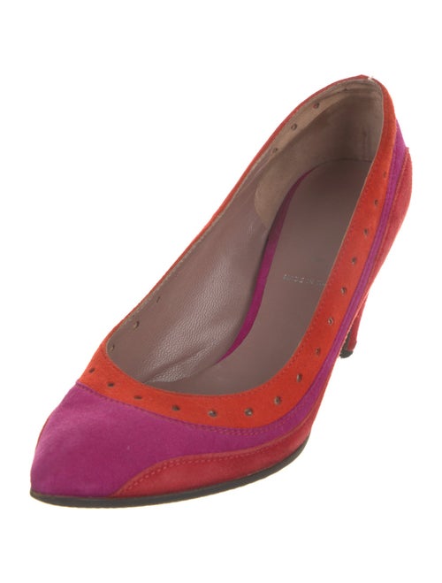 Miu Miu Suede Colorblock Pattern Pumps