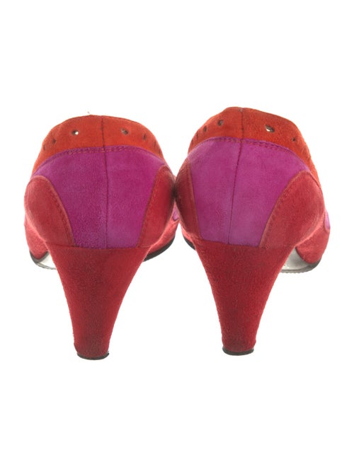 Miu Miu Suede Colorblock Pattern Pumps