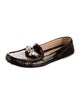Miu Miu Patent Leather Crystal Embellishments Loafers