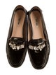 Miu Miu Patent Leather Crystal Embellishments Loafers
