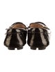 Miu Miu Patent Leather Crystal Embellishments Loafers