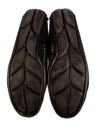 Miu Miu Patent Leather Crystal Embellishments Loafers