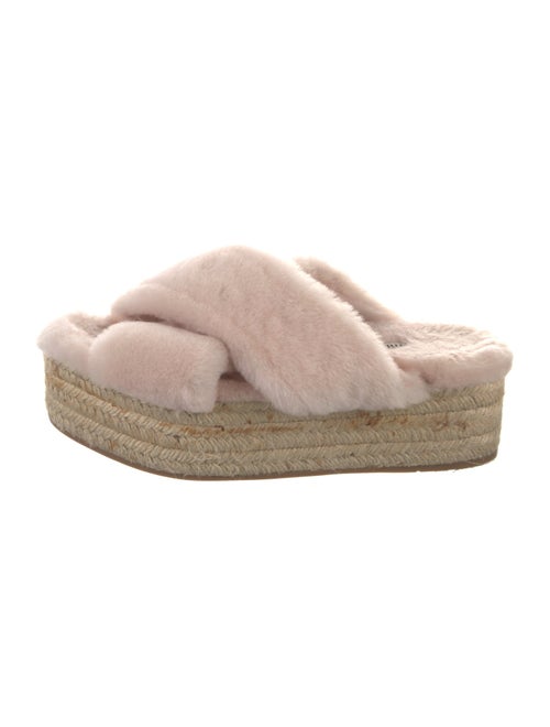 Miu Miu Faux Fur Faux Fur Trim Espadrilles