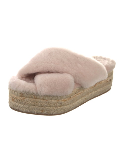 Miu Miu Faux Fur Faux Fur Trim Espadrilles