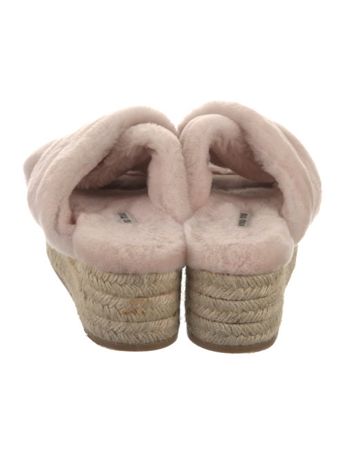 Miu Miu Faux Fur Faux Fur Trim Espadrilles