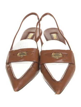 Miu Miu Leather Slingback Pumps