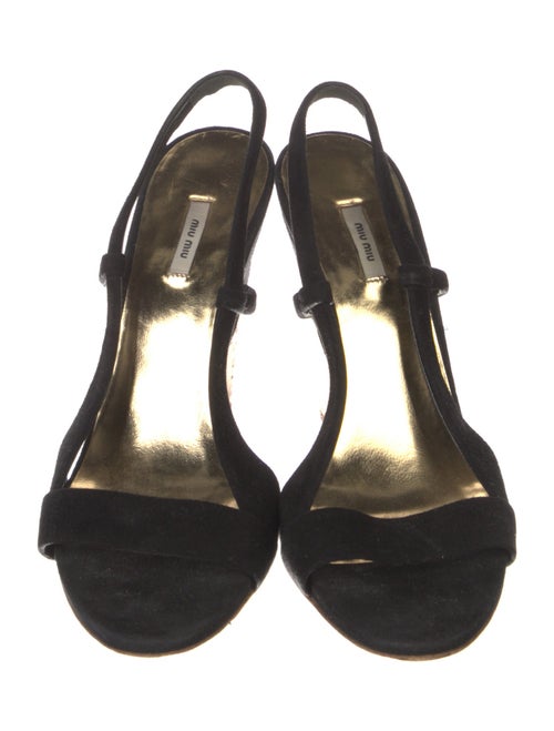 Miu Miu Suede Slingback Sandals