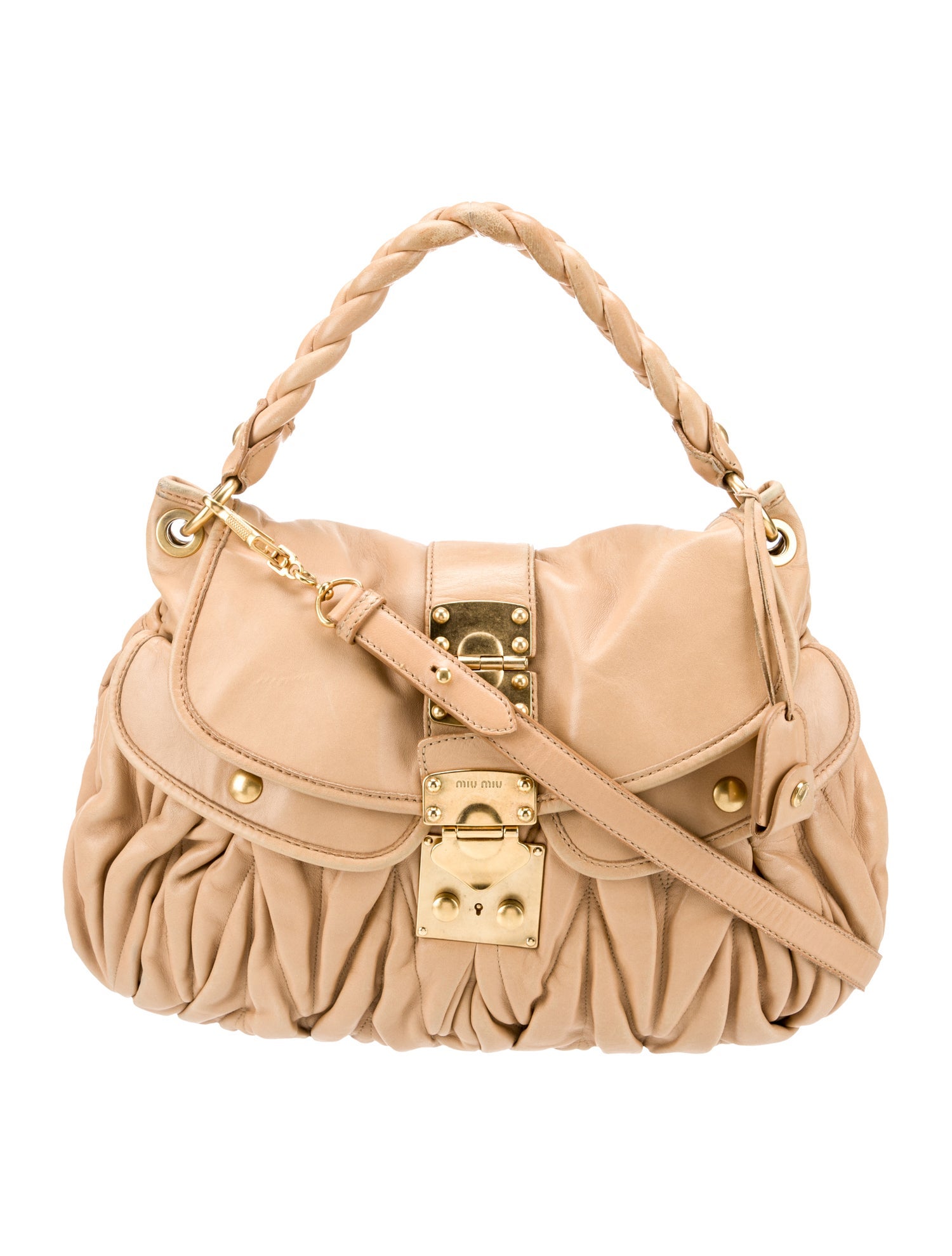 Miu Miu Leather Top Handle Bag