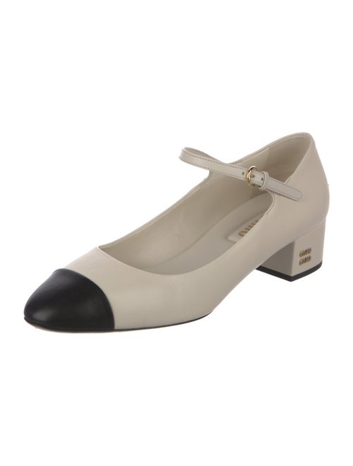 Miu Miu Patent Leather Chain-Link Accents Pumps