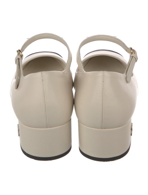 Miu Miu Patent Leather Chain-Link Accents Pumps