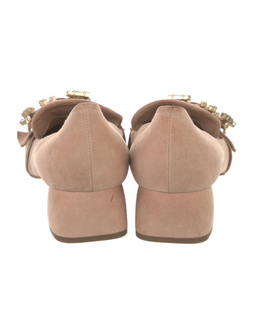 Miu Miu Suede Crystal Embellishments Pumps