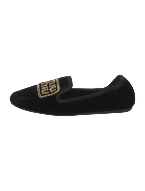 Miu Miu Velvet Grosgrain Trim Loafers