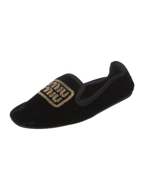 Miu Miu Velvet Grosgrain Trim Loafers