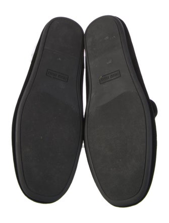Miu Miu Velvet Grosgrain Trim Loafers