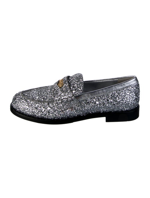 Miu Miu Leather Crystal Embellishments Loafers