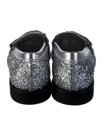 Miu Miu Leather Crystal Embellishments Loafers