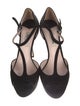 Miu Miu Suede Glitter Accents T-Strap Pumps