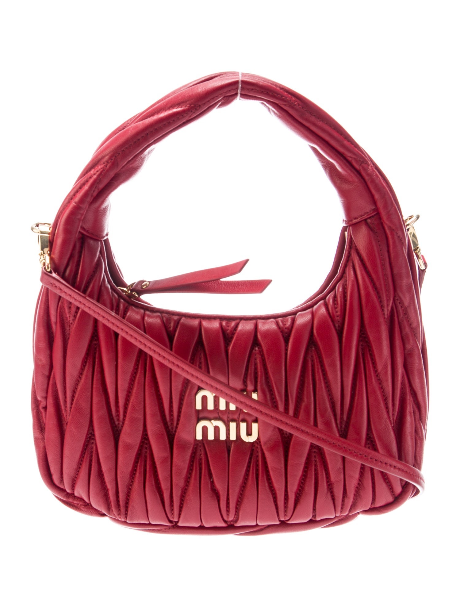 Miu Miu Calfskin Matelassé Wander w/ Strap Small 2025