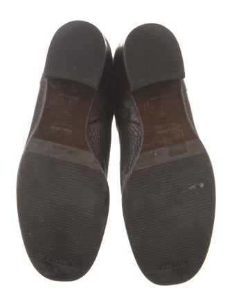 Miu Miu Leather Floral Print Riding Boots