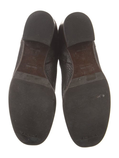 Miu Miu Leather Floral Print Riding Boots