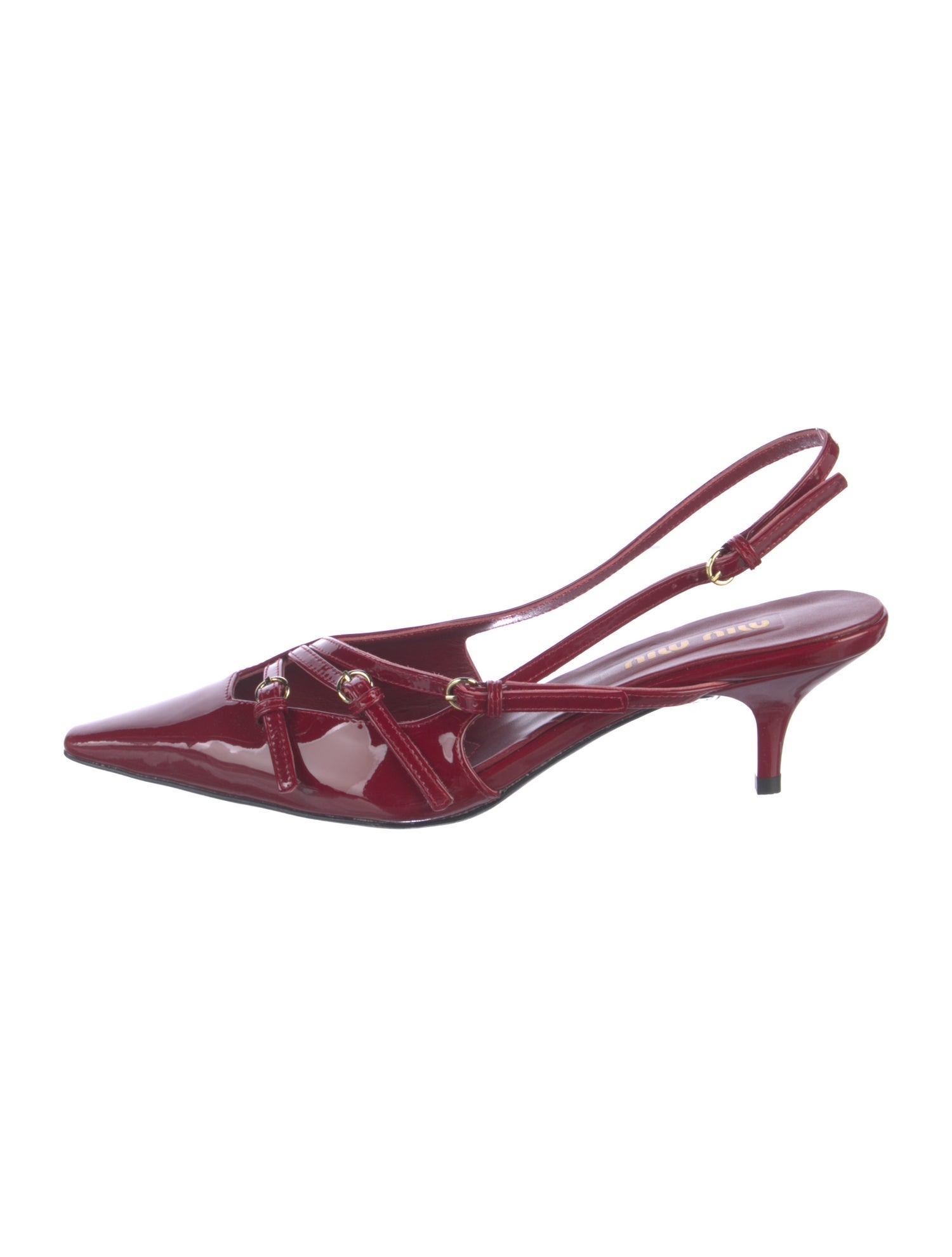 Miu Miu Patent Leather Slingback Pumps