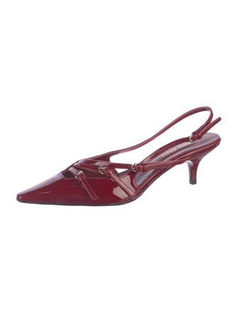 Miu Miu Patent Leather Slingback Pumps