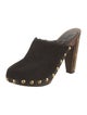Miu Miu Suede Studded Accents Mules