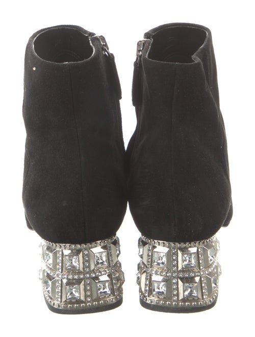 Miu Miu Suede Crystal Embellishments Boots
