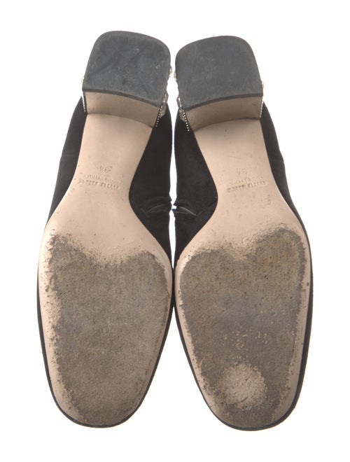 Miu Miu Suede Crystal Embellishments Boots