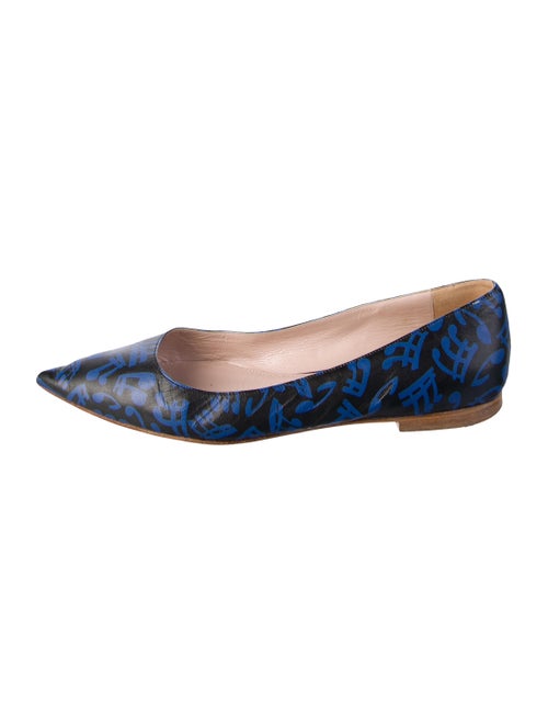 Miu Miu Leather Printed Ballet Flats