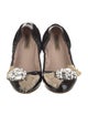 Miu Miu Patent Leather Bow Accents Flats