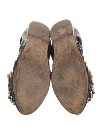Miu Miu Patent Leather Bow Accents Flats