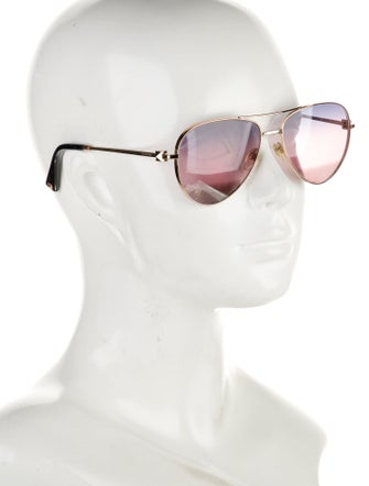 Valentino Aviator Mirrored Sunglasses