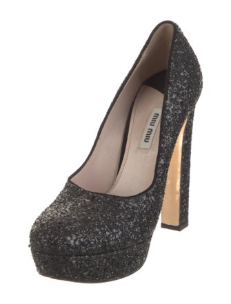 Miu Miu Glitter Glitter Accents Pumps