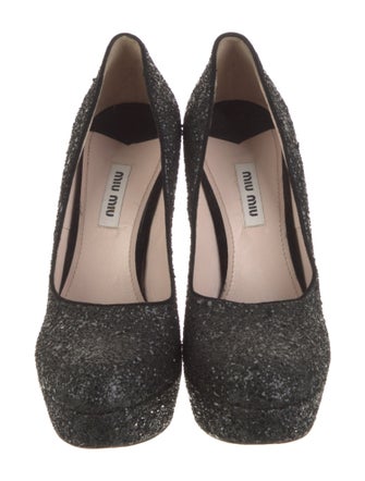 Miu Miu Glitter Glitter Accents Pumps