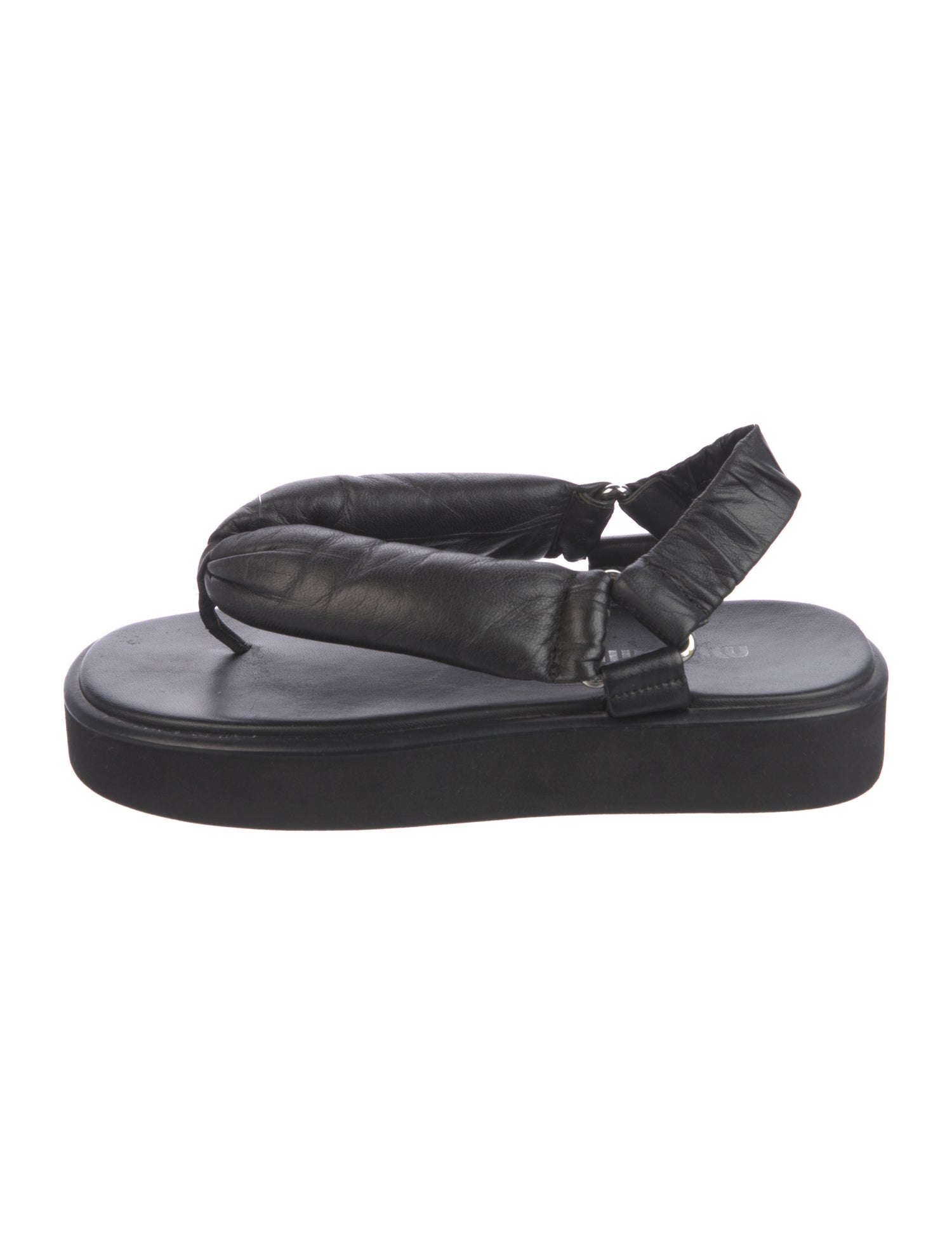 Miu Miu Leather Slingback Sandals