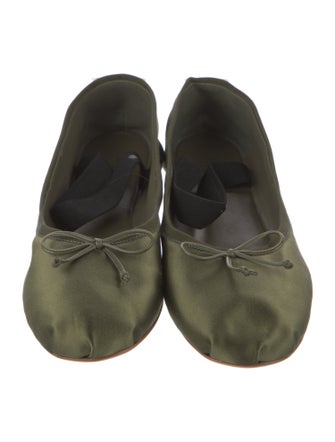 Miu Miu Satin Bow Accents Ballet Flats