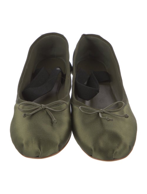 Miu Miu Satin Bow Accents Ballet Flats