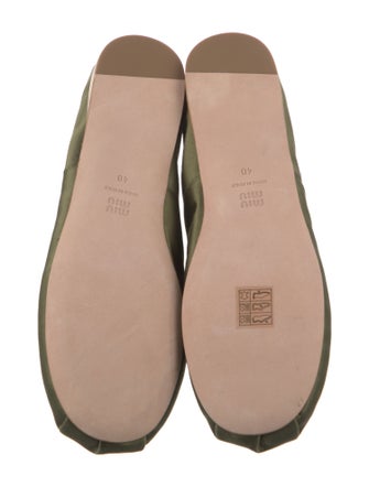 Miu Miu Satin Bow Accents Ballet Flats